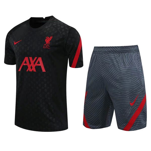 Entrenamiento Liverpool Conjunto Completo 2020 2021 Negro Gris